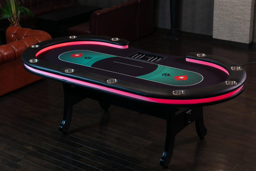 LEDライト仕様のポーカーテーブル | カジノ用品の企画制作輸入販売 